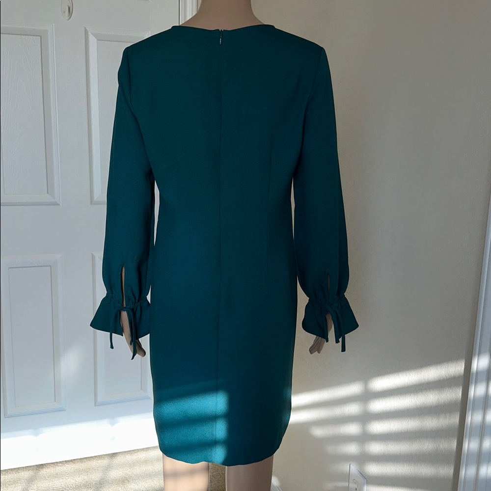 Banana Republic Teal Long Sleeve Dress Size 4P - Picture 3 of 15